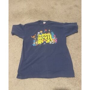 Vintage 1996 Schoolhouse Rock T Shirt Tee XL Single Stitch 90s Cartoon Faded